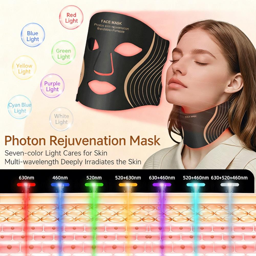 Ultra-Light Cordless Silicone LED Red Light Therapy Mask