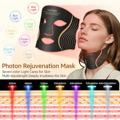 Ultra-Light Cordless Silicone LED Red Light Therapy Mask
