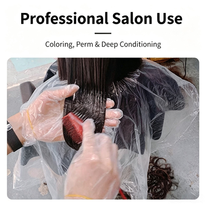 Transparent Disposable PE Hairdressing Cape & Salon Apron (100 Pack)