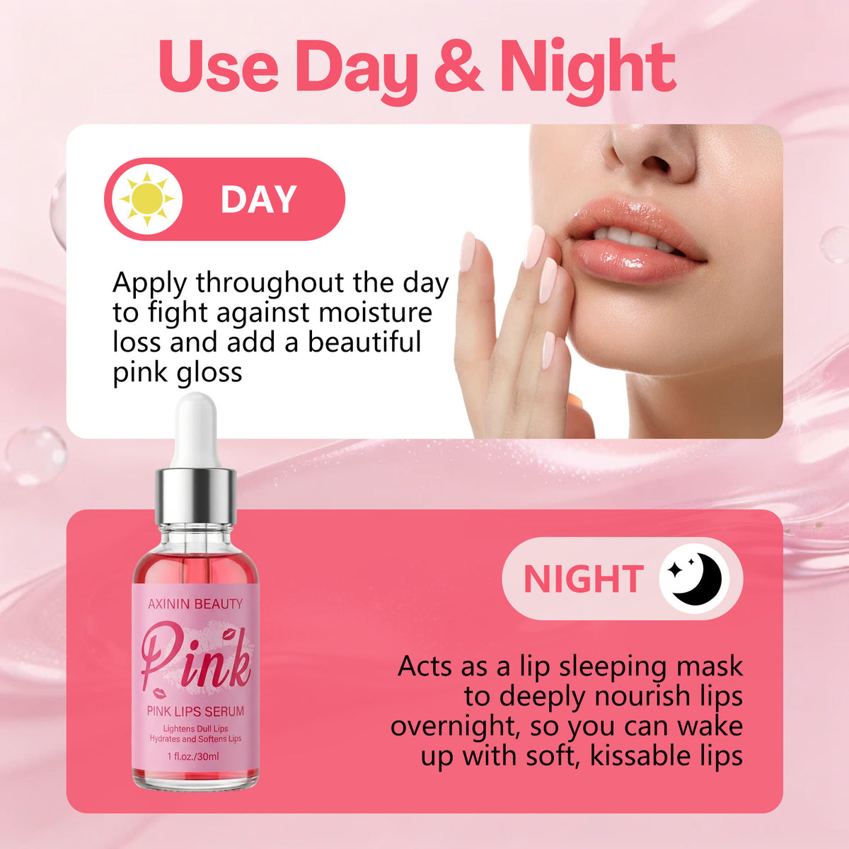 Organic Vegan Lip Serum - Lightening & Anti-Aging Lip Treatment