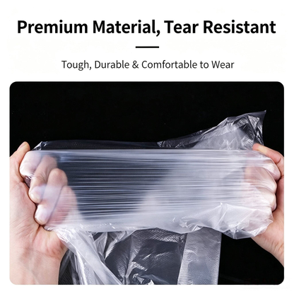 Transparent Disposable PE Hairdressing Cape & Salon Apron (100 Pack)
