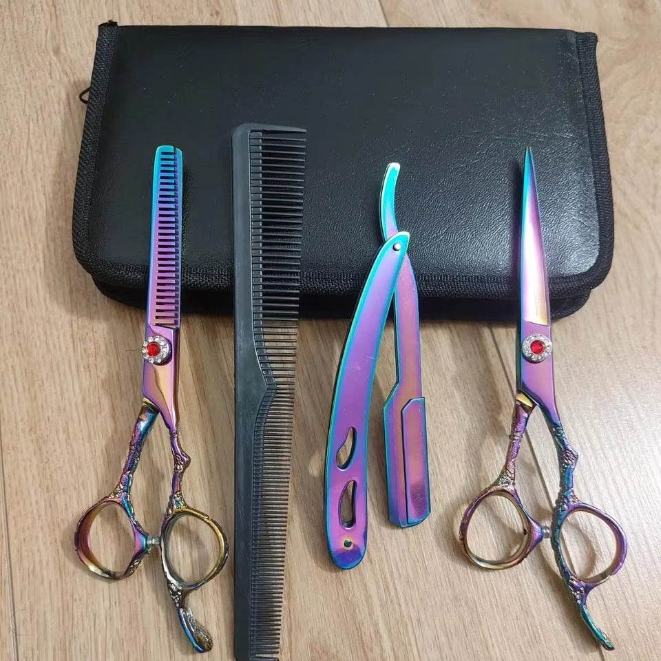 Complete Professional Barber Kit with Clippers & Precision Scissors